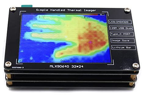 SPORTARC Mlx90640 Caméra d'imagerie thermique portable simple avec écran de 2,8 320 x 240 pixels