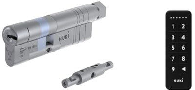 Nuki Universal Cylinder, Schließzylinder für Nuki Smart Lock & Keypad, Codeschloss für die Haustür, smarte Erweiterung für Nuki Smart Lock, Öffnen und Schließen via 6-stelligem Zutrittscode