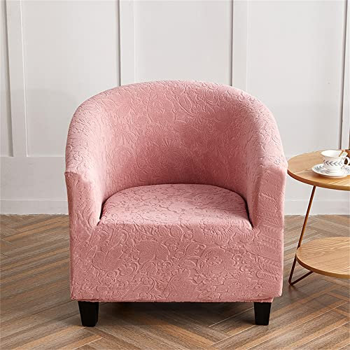 Morbuy Sesselhussen 1 Sitz, Stretch Sesselbezug Universal Sesselschoner Elastisch Sesselüberwurf Sofahusse mit Armlehnen für Clubsessel Loungesessel Cocktailsessel (Blume rosa)
