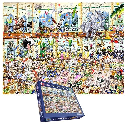Mike Jupp's 'I Love Pets' 1000-Piece Jigsaw Puzzle for Adults - Made in Britain - 66cm x 50cm