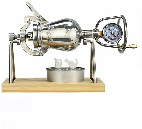 ZZYYZZ Mini Machine à Pop-Corn rétro, Machine à Pop-Corn Vintage Chinoise, Machine à Pop-Corn en Acier Inoxydable 304, Petite Machine à Pop-Corn à Haute Pression pour Les réunions de Famille