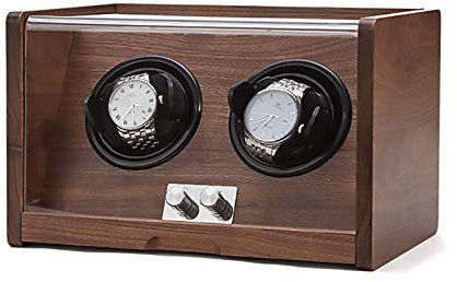 Spinner-Wickelbox Uhrenbeweger – Holz-Uhrenschüttler Mechanischer Uhren-Wickelkasten mit Zugangskontrolle, drehbarer Uhrendisplay-Halter, Multi-Speed-Uhrenaufbewahrungskoffer-Organizer, leise und gut