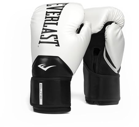 Everlast Elite 2 Boxhandschuhe, für Sandsack, Pratzen & Sparring, Klettverschluss, ergonomischer Griffsteg, Split-Schaum – Original Everlast
