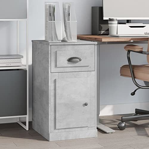 Homgoday Cabinet Auxiliary and drawer Plywood Grey 40x50x75cm Type 2