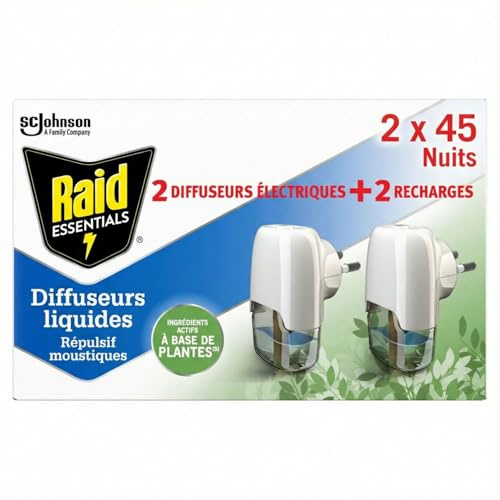 Raid Essentials Diffuseur Électrique 2 Diffuseurs + 2 Recharges