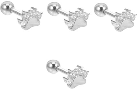 SAFIGLE 2St Pfotenabdruck Ohrringe Frau Ohrringe für die Braut Ohrringe für Frauen Ohrstecker hypoallergene Ohrringe Statement-Ohrringe mit Hundepfote Ohrringe für Mädchen Spiral- Schmuck