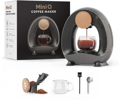 i Cafilas Máquina de café eléctrica Mini cafetería para café molido,Americano 2 en 1 Mini una taza cafetería/preparadora de té, 120-240 ml (gris plata)