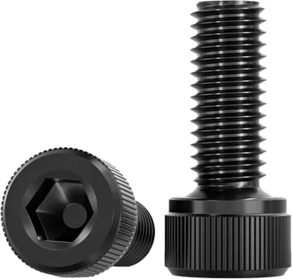 Drenky Tornillos Cilíndricos con Hexágono Interior M8 X 16 mm, 10 Piezas Tornillos Cabeza Cilíndrica Acero Inoxidable A2 V2A DIN 912 / ISO 4762 Tornillos Allen Negro Roscas Completas