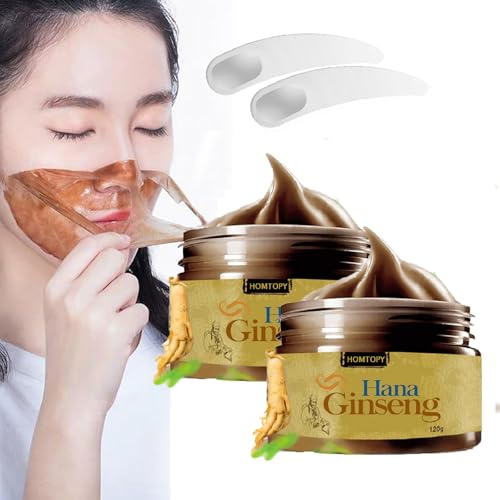 Ginseng Peel Off Face Mask, maschera coreana ginseng, maschera peel-off, maschera viso peel-off, maschera per punti neri, maschera per rimozione di punti neri (2 pezzi)
