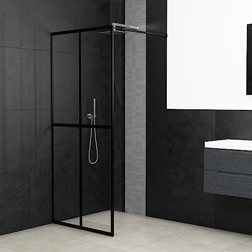 Walk in Duschwand 118x190 cm, Duschwand für Walk in Dusche 5 mm Klares Sicherheitsglas ESG + Aluminium, Duschwand Glas, für Dusche, 145682