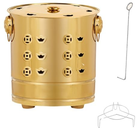 Edelstahl-Verbrennungsofen, Brenntonne, Feuerstelle, Brennkäfig, Feuerstelle im Hinterhof, Verbrennungsofen, Brenntonne for Gartenabfälle, Brennkäfig for das Camping im Freien zu Hause(XL)