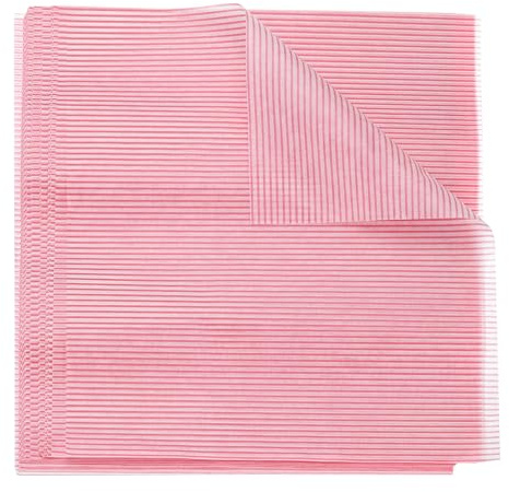 QUARKZMAN 50 Stück Quadratische Gestreifte Muster Wachspapierblätter 9,84 x 8,46 Ölabsorbierendes Trockenlebensmittel-Verpackungspapier für Sandwich Brot Kuchen Verpackung, Rot