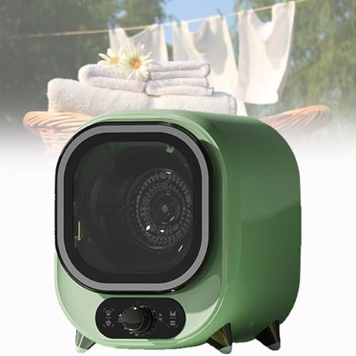 Secadora de ropa pequeña, secadora de ropa portátil, secadora de ropa con ventilación, capacidad de 0,8 kg, para uso en encimera o montaje en pared, compacta, mini secadora centrífuga,Green