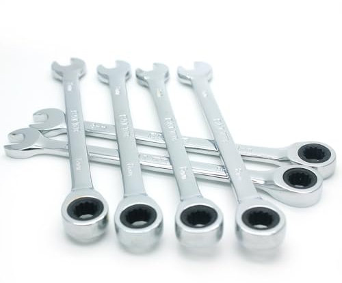 Set di Chiavi Inglesi, Set di Chiavi Inglesi, Chiave Inglese a cricchetto, Chiave Inglese metrica per Utensili manuali di Riparazione Un Set di Chiavi (Colore: 8 mm) (Colore: 15 mm)