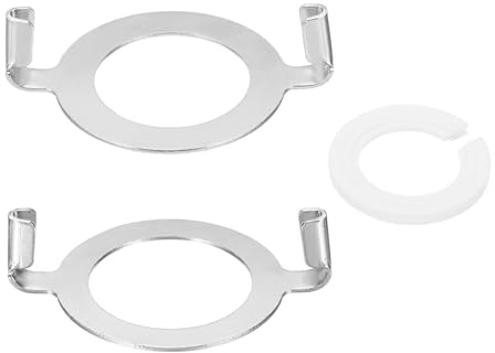 YOKIVE Base De Arpa Para Lámpara E27 E26, 1 Juego 1.7/1.4 (42mm/36mm) Base Porta Arpa Adaptador Para Lámpara Con Anillo Collar UNO Antideslizante Para Base Roscada, Níquel