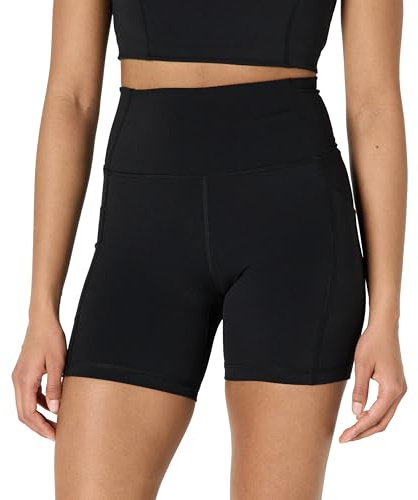 Amazon Essentials Women's Active FormFlex Buttery Soft High-Waist Yoga Cycling Biker Shorts