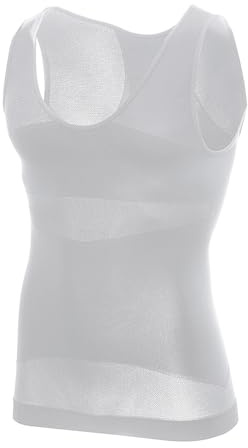 MEETYOO Débardeur Compression Homme,Manches Longues pour Hommes Maillot de Corps Ventre Plat Minceur Gilet Invisible Amincissant sans Manches Body Shaper Tee Shirt