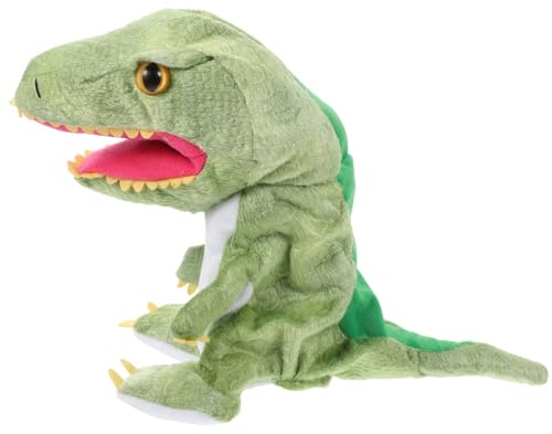 Abaodam Lustige Dinosaurier Handpuppe Tyrannosaurus Aus Plüsch Für Jungen Und Mädchen Weiche Tierpuppe Für Interaktives Spiel Und Fantasieentwicklung