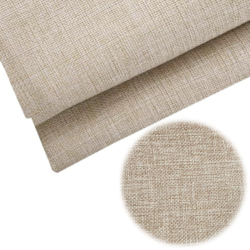 Polsterstoff 1 PCS Polsterstoff Möbelstoff Meterware 200cm x 150cm Leinenstoff Meterware Sofastoff Stoff Strukturstoff für Möbelstoff Passend für Sofavorhänge Sessel （Beige）