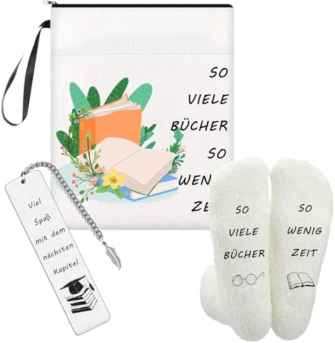 Lesezeichen personalisiert,3 Stück Geschenke für Leseratten,Socken mit Spruch,Lesezeichen Metall,Lustige Bücher Socken,für Bücherwürmer Frauen Männer Lehrer Buchliebhaber Weihnachten Geburtstag