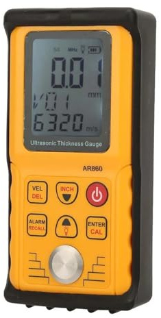 Misuratore di spessore digitale a ultrasuoni, campo misura 1,0-300,0 mm (acciaio), velocità del suono Letture accurate