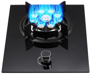 Réchaud À Gaz Portable À 1 Brûleur, 5,2 KW, For Le Camping, Plaque De Cuisson En Verre À 9 Cavités, Kit D'alimentation En Gaz NG/GPL, For Domestique(LPG)