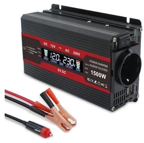 Inversor Onda Pura Convertidor Inversor De Corriente De 12V Y 220V Para Pantalla LCD Automática, Convertidor De Potencia De Enchufe Universal UE(1500W a,Universal)