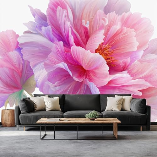 Fotomurale Fotomurali 150 x 105 cm Acquerello Fiori Carta da parati Decorazione da Muro Poster Marrone per Camere da Letto, dei Bambini Carta da Parati