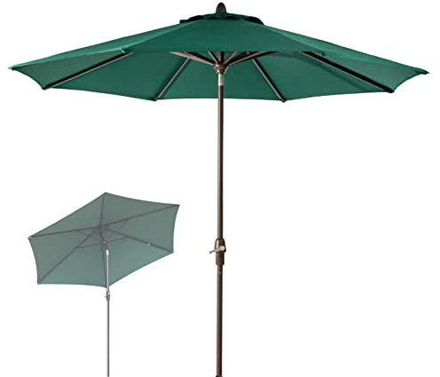 1pcs, Garden Sun Parasol, Round Heavy Duty Outdoor Sun Umbrella with Tilt Function, Wine Red, Dark Green, Beige, Khaki, D2.7M*H2.5M, for Backyard Pool Market Balcony, Patio Umbrella good