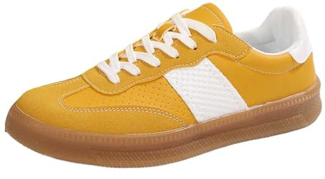 Zapatillas Mujer Casual Deporte, Zapatos Mujer Elegantes Gimnasio, Planos Casuales Gamuza con Cordones Mocasines CóModos Calzado Caminar Sin Cordones Uso Diario Zapatos Shoes