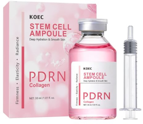 KOEC PDRN Collagen Facial Ampoule Serum for Deep Hydration,Collagen, Barrier Repair,Firming,Radiance 1.01 Fl Oz / 30ML