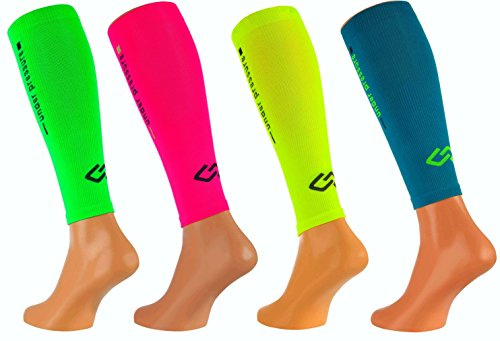 Sport KOMPRESSIONSSTRUMPF Tubes Under tryck (kompr: 20–22 mmHg) – högsta kvalitet, tillverkad i Tyskland! Neonrosa M Wadenumfang: 30-38cm)
