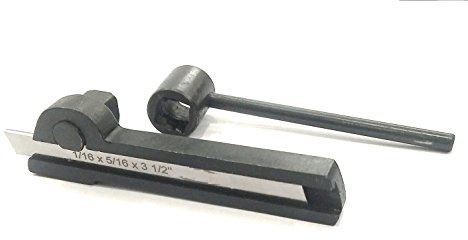 Lathe Parting Tool Holder with Blade 1/16 x 5/16 x 3-1/2