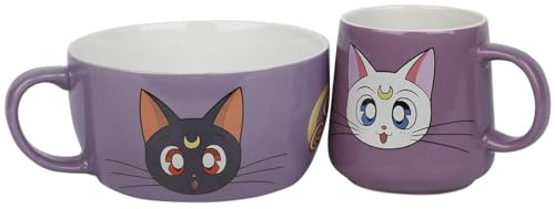 GB eye Sailor Moon Luna and Artemis Breakfast Set, Purple, BS0010