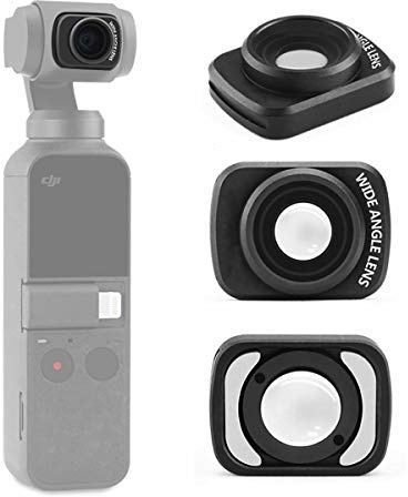 Mcoplus Filtre objectif grand angle 100 degrés compatible avec Osmo Pocket, pour une photographie grand vue et une vue large.