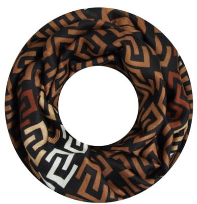 Majea Damen Loop Schal Schlauchschal Halstuch (880025) (braun 4)