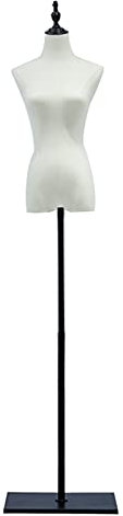 YSJX Schneiderpuppe Weiblich verstellbar, Schaufensterpuppe Damenbüste Schneiderbüste kleiderpuppe Büste Torso Schaufensterfigur, Zerlegbare/drehbar, mit Metall Ständer (Color : A, Size : M)