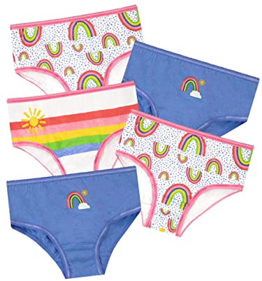 Harry Bear Mutandine Confezione da 5 Multicolore per Ragazze Arcobaleno Multicolore 4-5 Anni