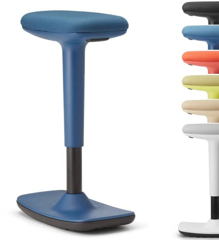 TREND OFFICE to-Swift, ergonomischer Stehsitz/Hocker mit Wippfunktion, Stehhilfe, höhenverstellbar, modernes Design, Homeoffice, by Dauphin (Ocean Blue)