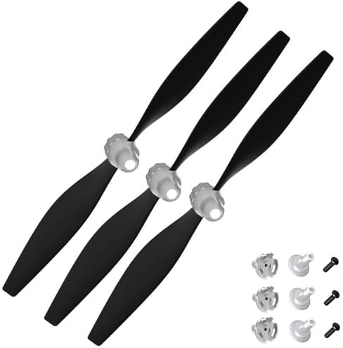 FLYCOLOR 3 Sets F4U RC Flugzeugpropeller mit Propellersparern und Adaptern für VolantexRC 761-8 761-9 T28 Flugzeug