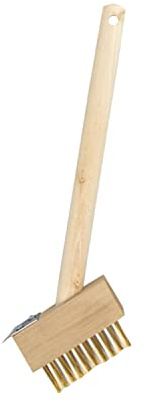 Weed Wire Brush With Scraper - Weed Remover Tool Metal Scrubber Removes Unwanted Growth of Grass and Moss From Cracks and Crevices in Patios, Driveways, and Paving Joints