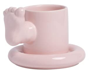 DECRZPB Tasse à café en céramique pieds roses avec soucoupe tasse à thé poterie tasse à café tasse cadeau pour le bureau et la maison