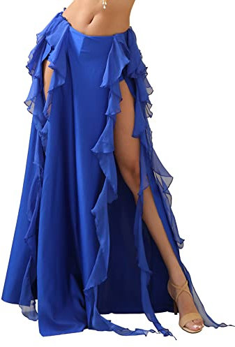 ROYAL SMEELA Bauchtanz Rock Chiffon Damen Bauchtanz röcke lang Bauchtanz kostüm für Frauen Bauchtanz Outfits Bauchtänzerin Rock Bauchtanz Outfits Sexy Bauchtanz Übungskleidung Bauch tanzen Kostum