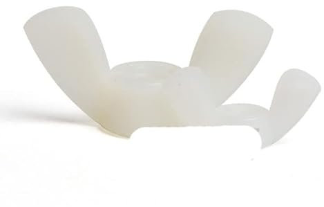 Nylon-Schmetterlings-Flügelmutter M3 M4 M5 M6 M8 M10 M12 Kunststoffgriff Lamm-Schnellspannknopf Fliegenmuttern Kappen für Gewindebolzen-M8-10 Stück, Weiß