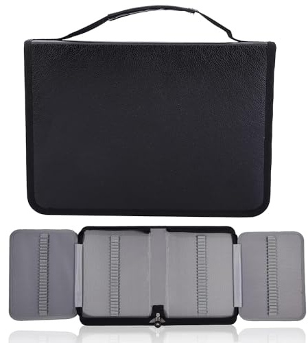 Hapivida Estuche para Lápices de Gran Capacidad, 150 Ranuras Sketch Art Pencil Bag Portable Multiple Compartiment Drawing Pencil Organizer Bag Suministros para Estudiantes(Negro)