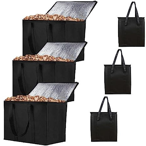 3 sacchetti di Contenitore per pellet di carburante, 20LBs contenitore per trucioli di legno, secchio di stoccaggio per pellet di legno, Impermeabile Outdoor Charcoal Storage Contenitore per Carbone