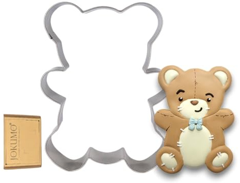 JOKUMO Ausstechform Teddybär, 10,2 cm, große Form, 18/0 Edelstahl