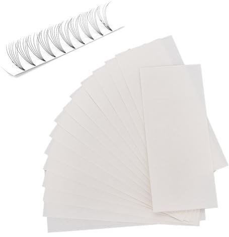 NICENEEDED 20 hoja de Cinta de Papel para Abanicos de Pestañas Postizas, Soporte de Cinta Adhesiva de Doble Cara para Abanico de Pestañas, Herramienta de Injerto Y Almacenamiento de Extensiones