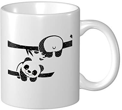 RFSHOP Taza de café de cerámica grande de panda gigante chino, taza de té grande para oficina y hogar, taza de 11 onzas para mujeres y hombres