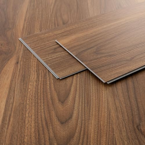 ML-Design Deluxe PVC Bodenbelag, Click Vinyl-Dielen, Vinylboden, 122 cm x 18 cm x 4,2 mm, Dicke 4,2mm, 4,62m²/21 Dielen, Outtrigger Eiche, Braun, Holzoptik, rutschfest, wasserfest, Belastungsklasse 34